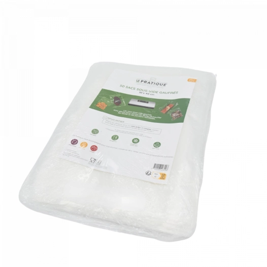 1 Sacs Sous Vide Gaufres 30 X 40 Cm - Poche De 50 Sacs - LE PRATIQUE