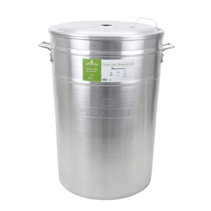 3 Cuiseur Aluminium - 24 Bocaux De 1 L (cuve + Couvercle + Colonne Intérieure + Lot De 8 Ressorts) - LE PRATIQUE