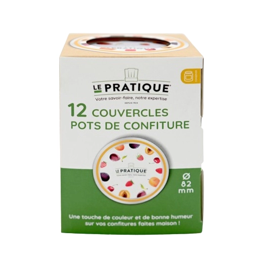 Couvercles Pour Pots De Confiture Ø82mm Boite De 12 - LE PRATIQUE