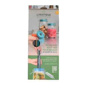 6 Kit Pompe + 3 Couvercles Sous Vide Pour Bocaux - LE PRATIQUE
