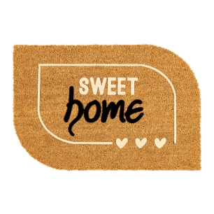 paillasson 100% coco, flocage design sweet home, 60 x 40 cm