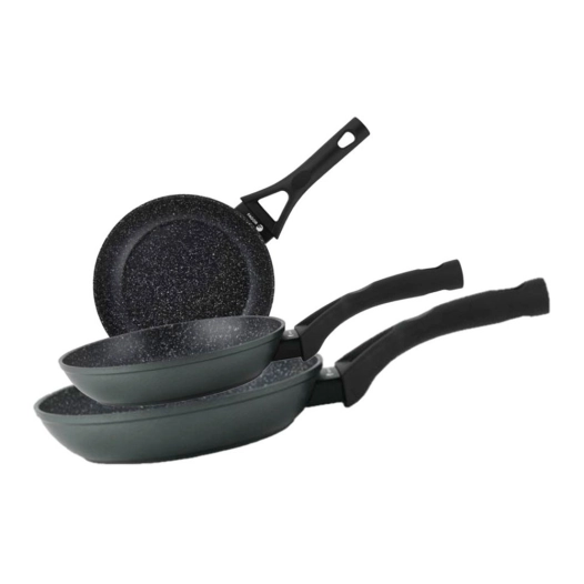 lot de 3 poêles à frire stim en aluminium forgé ø18 / ø22 / ø26 cm