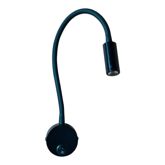 applique led classique 3 w, 4000 k, 450 lm, noir, 35 x 6,3 cm