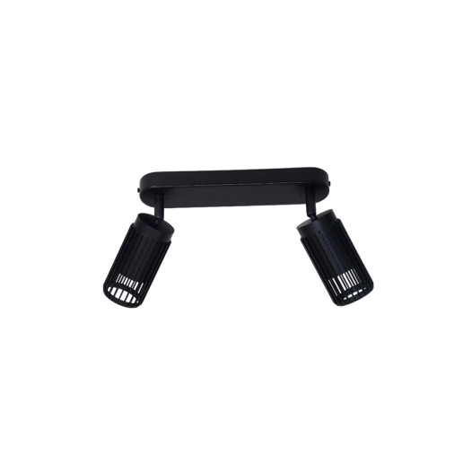 spot 2 éléments sahara arenado, gu10, 10 w (ampoules non incluses), noir, 30 x 6 x 21 cm