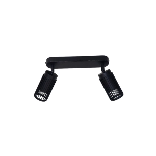 spot 2 éléments sahara arenado, gu10, 10 w (ampoules non incluses), noir, 30 x 6 x 21 cm