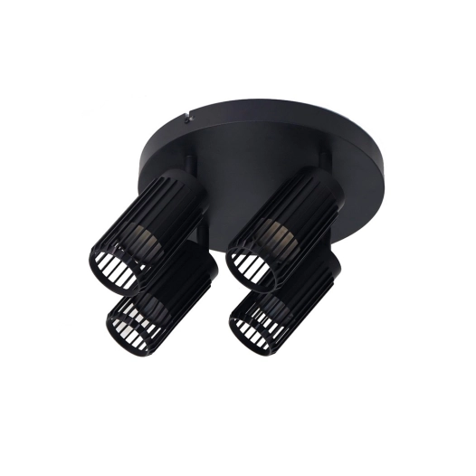 spot 4 éléments, sahara arenado, gu10, 10 w, (ampoules non incluses), noir, 23 x 6 x 20 cm