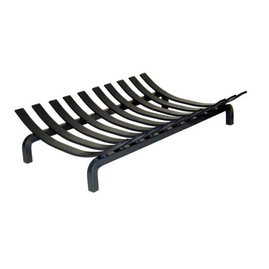 grille ã  bã»ches - 10 barres - forme galbã©e - verni noir - ets devaux