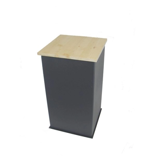 rã©serve ã  pellets - couvercle bois - gris givrã© - ets devaux