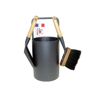 seau kit de nettoyage pour poãªle - pelle - balayette - gris givrã© - ets devaux