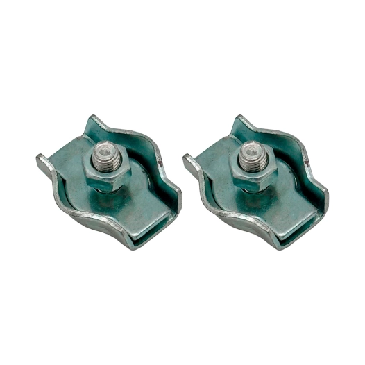serre-câble plat simple sjt03, 5 mm, galvanisé, blister 2 unités