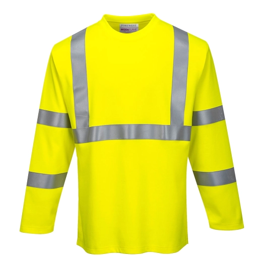 t-shirt à manches longues haute visibilité fr - taille 4xl - jaune - portwest