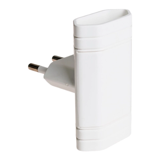 adaptateur double 2p+t 10a 250 v~ blanc