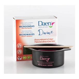 pot de cire chaude pour épilation au micro-ondes, parfum fruits rouges, 90 g