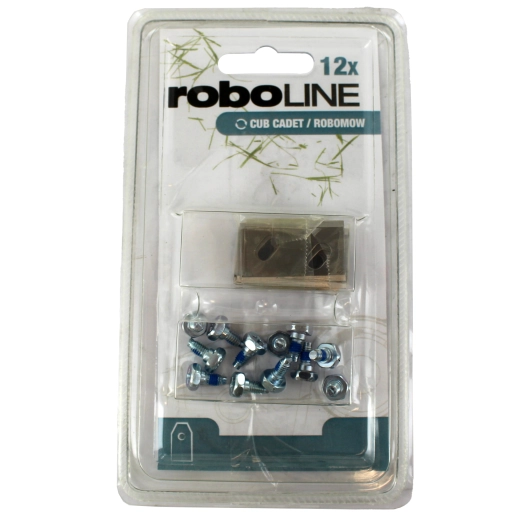 jeu de 12 lames adaptable pour robots robomow rk modèles rk1000, rk1000 pro, rk2000, rk2000 pro, rk3000 pro, rk4000 pro - cub ca