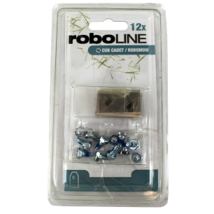 jeu de 12 lames adaptable pour robots robomow rk modèles rk1000, rk1000 pro, rk2000, rk2000 pro, rk3000 pro, rk4000 pro - cub ca