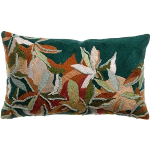coussin brode alina petrole 30x50 - sde ld