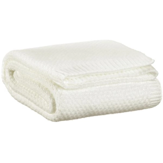 plaid tricot recycle danilo neige 130x160 - sde ld