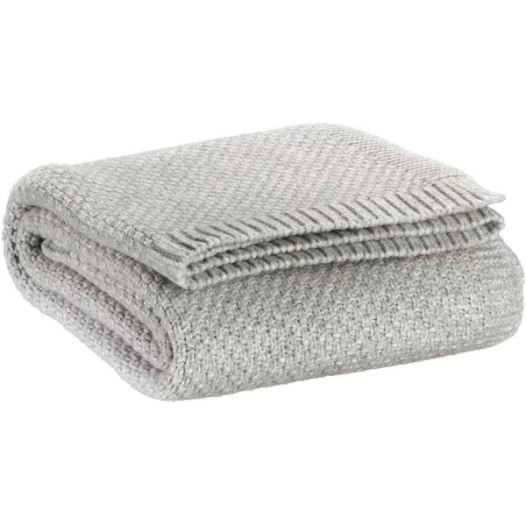 plaid tricot recycle danilo perle 130x160 - sde ld