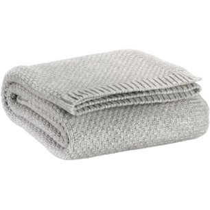 plaid tricot recycle danilo perle 130x160 - sde ld