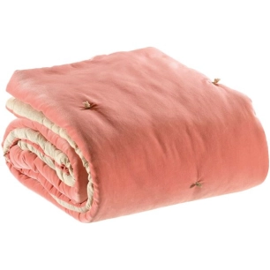 plaid points noues elise peche 140x200 - sde ld