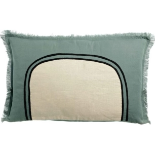 coussin bicolore laly prusse 40x65 - sde ld