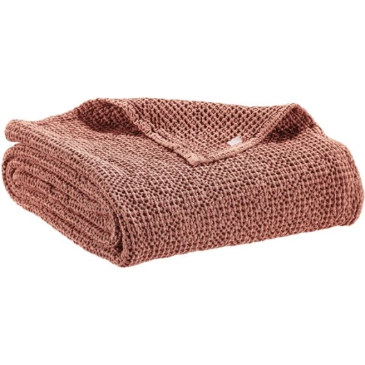 plaid recycle maia terracotta 140x200 - sde ld