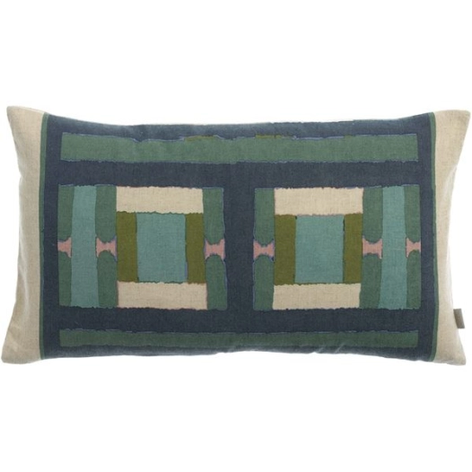 coussin imprime taho vert de gris 30x50 - sde ld