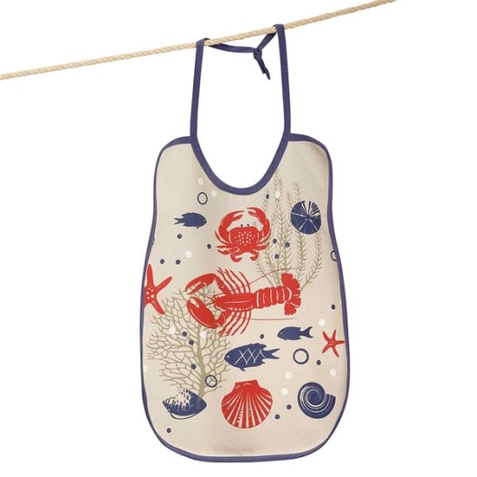 bavoir crustaces ficelle 40x55 - sde ld