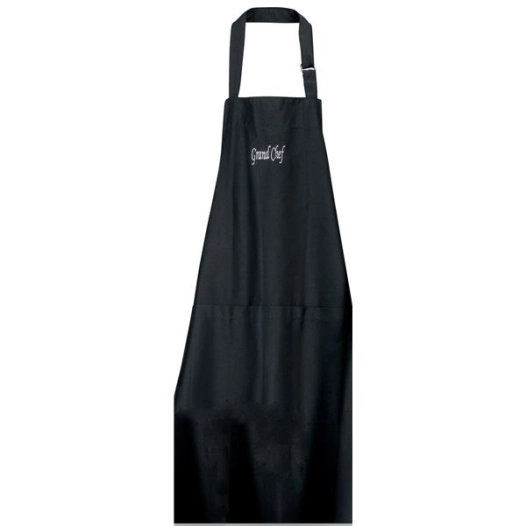 tablier grand chef noir 75x90 - sde ld