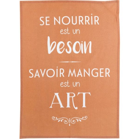 torchon savoir manger caramel 50x70 - sde ld