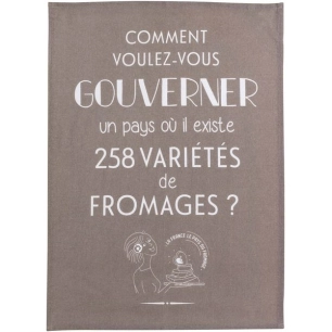 torchon gouverner et fromages gris 50x70 - sde ld