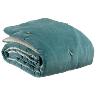 plaid points noues elise vert de gris 140x200 - sde ld