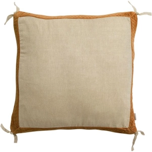 coussin elise chambray rouille 45x45 - sde ld
