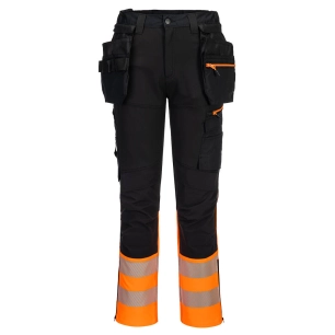Pantalon Holster PW3 Hi-Vis Classe 1 - 36 - Orange/Noir - PORTWEST