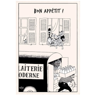 torchon dubout fenetre bon appetit ecru 48x72 - sde ld