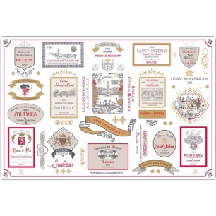 set de table multi etiquettes bordeaux multico 30x45 - sde ld