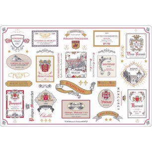 set de table multi etiquettes bourgogne multico 30x45 - sde ld