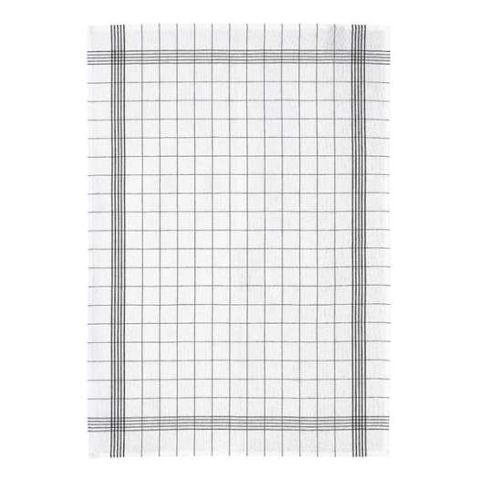 torchon carreaux metis noir 50x75 - sde ld