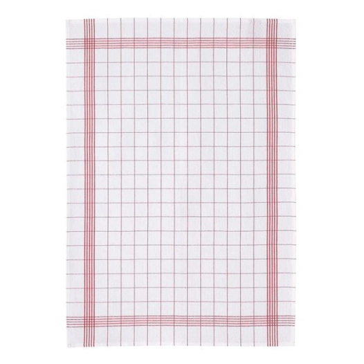 torchon carreaux metis rouge 50x75 - sde ld
