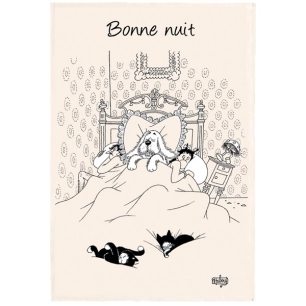 torchon dubout bonne nuit ecru 48x72 - sde ld