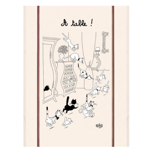 grand torchon dubout retour des courses ecru 60x80 - sde ld