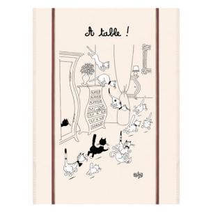 grand torchon dubout retour des courses ecru 60x80 - sde ld