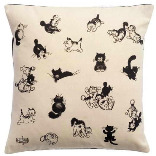 coussin dubout les chatons ecru 45x45 - sde ld