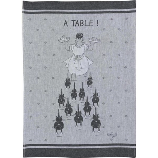 torchon jacquard a table ombre 50x70 - sde ld