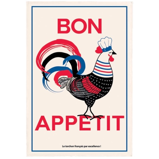 torchon bon appetit ecru 48x72 - sde ld
