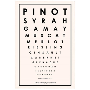 torchon test cepages francais ecru 48x72 - sde ld