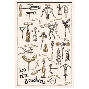 torchon les tire-bouchons ecru 48x72 - sde ld