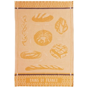 torchon jacquard les pains ocre 50x70 - sde ld