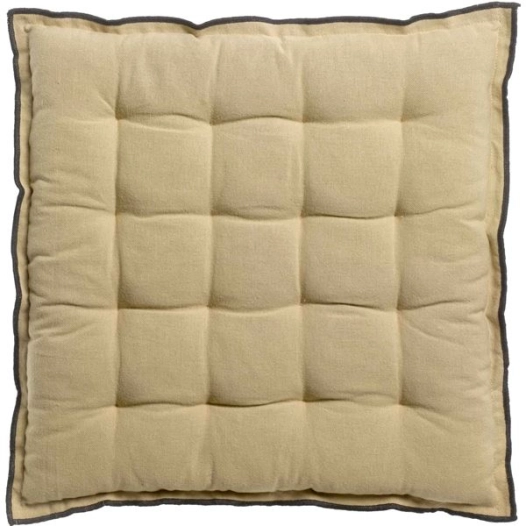 galette de chaise grace recyclee camel 40x40x3 - sde ld