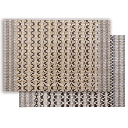 set de table kadra naturel/noir 33x45 - sde ld